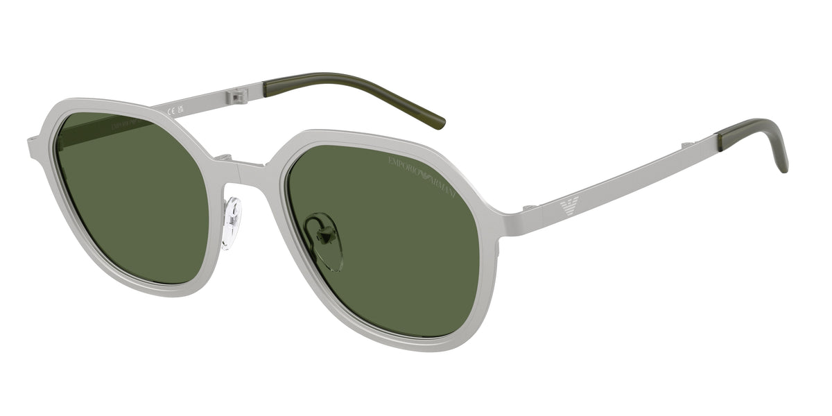 Emporio Armani EA2176 Irregular Sunglasses  301571-Matte Silver 51-145-23 - Color Map Silver