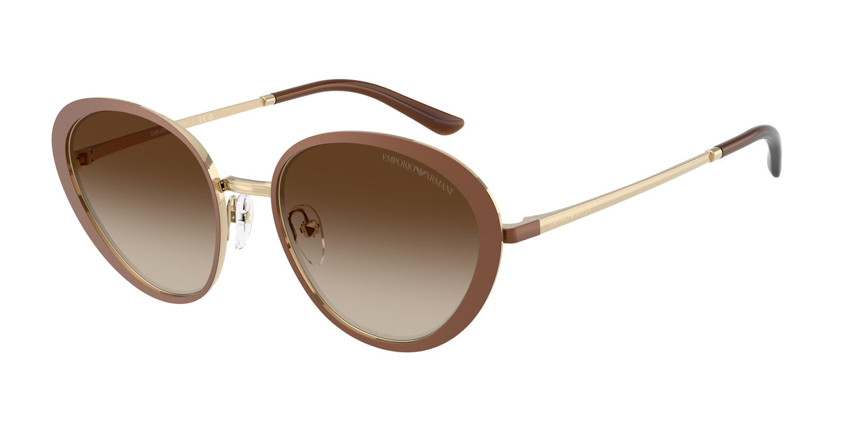 Emporio Armani EA2177 Irregular Sunglasses  344113-Matte Brown 51-140-18 - Color Map Brown