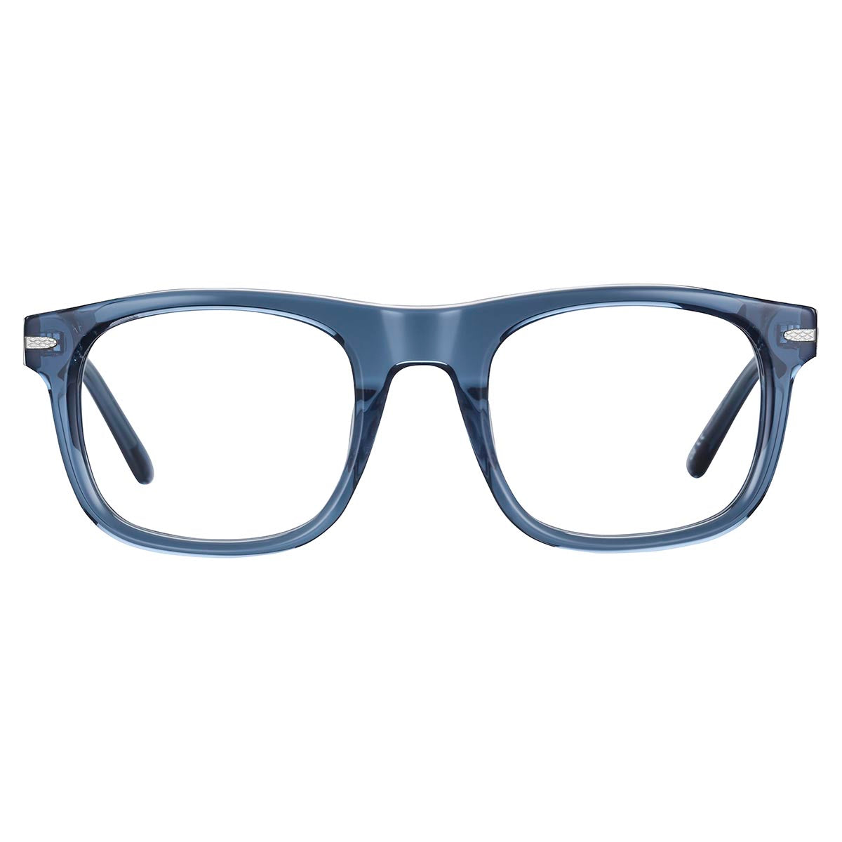Serengeti Nelson Optic Eyeglasses  Shiny Crystal Grey Blue - Shiny Silver Medium-Large