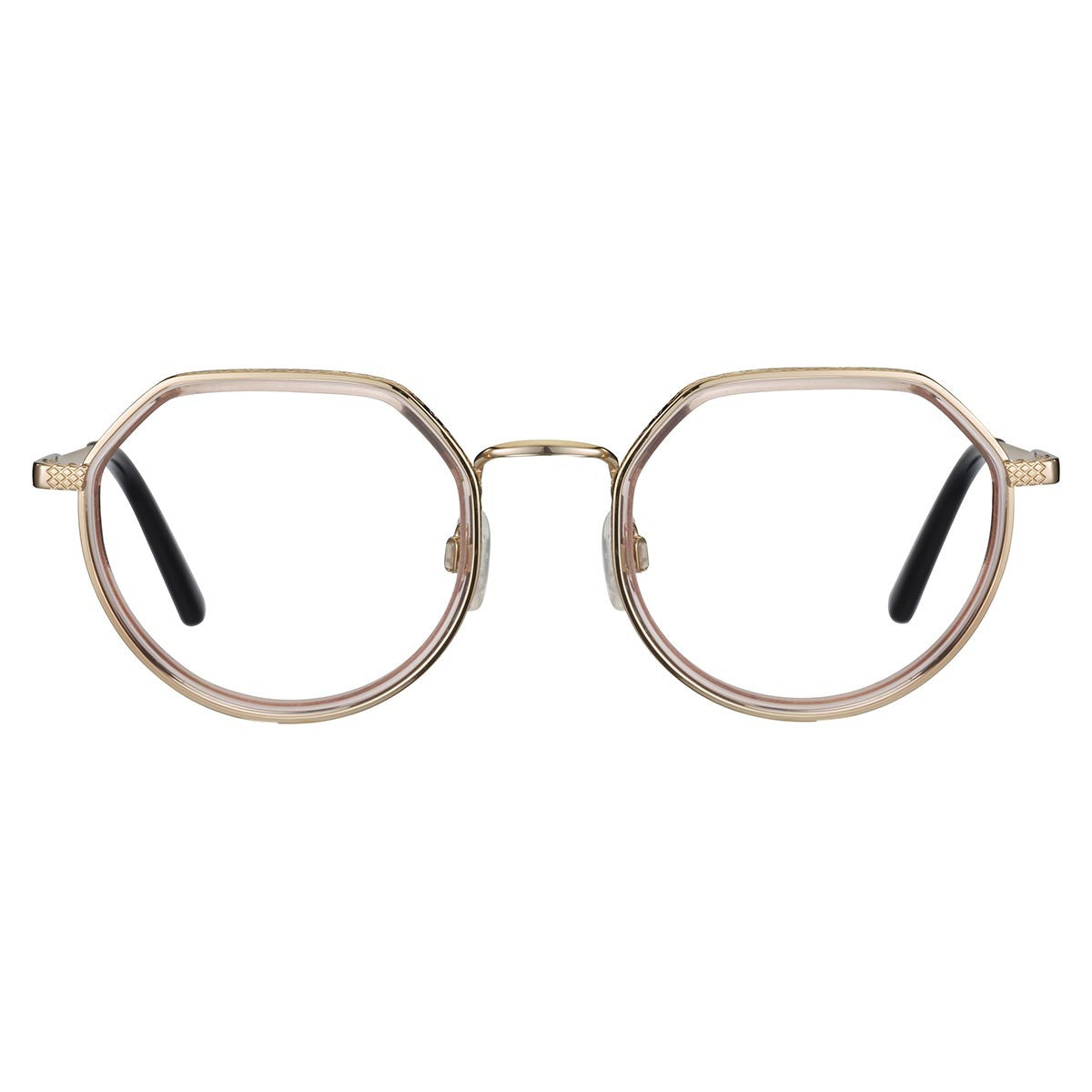 Serengeti Nathanel Optic Eyeglasses  Shiny Rose Gold - Red Brown Medium
