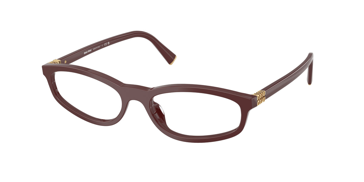 Miu Miu MU01ZV Oval Eyeglasses  26L1O1-Cremisi 52-140-17 - Color Map Pink