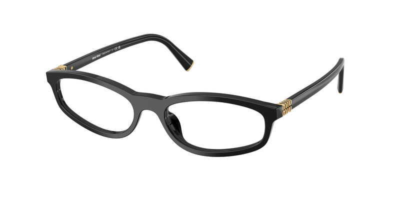 Miu Miu MU01ZVF Oval Eyeglasses  16K1O1-Black 54-140-17 - Color Map Black