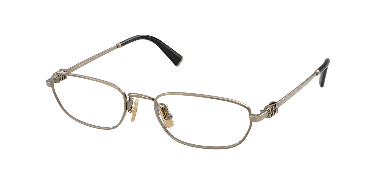 Miu Miu MU52ZV Irregular Eyeglasses  26C1O1-Old Gold 53-140-19 - Color Map Gold