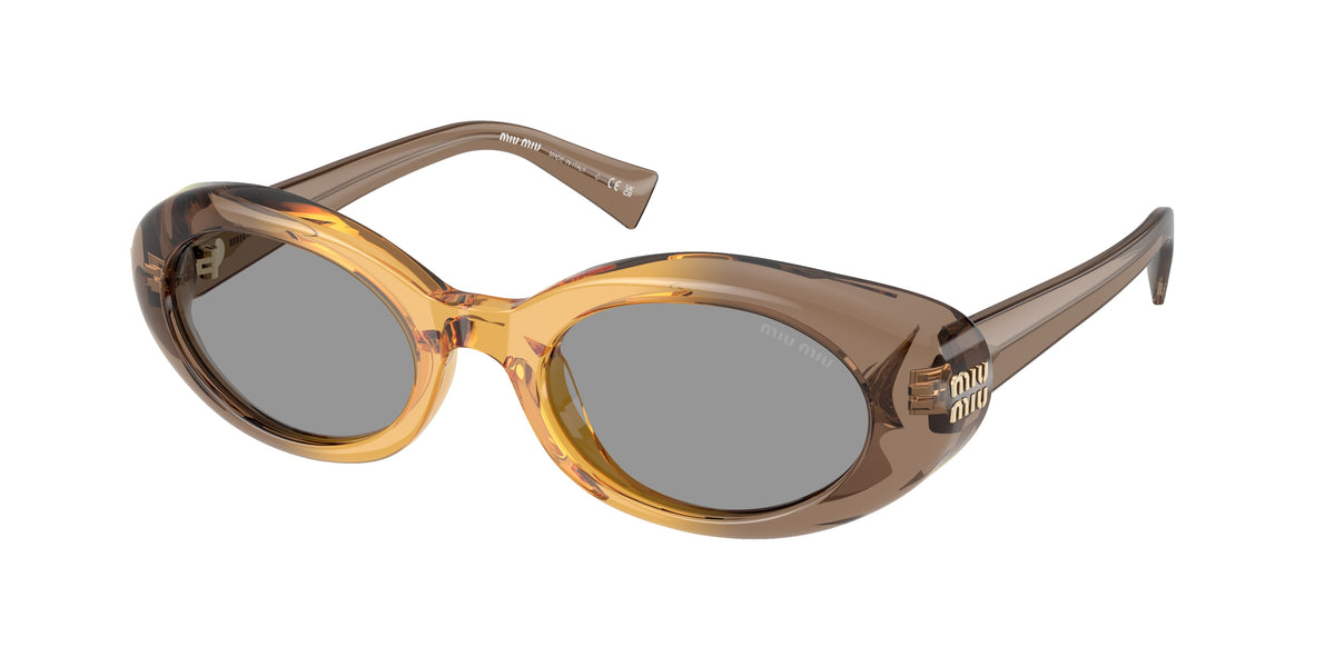 Miu Miu MUB09S Oval Sunglasses  24M50Q-Beige 52-140-21 - Color Map Beige