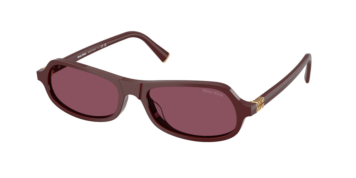 Miu Miu MUB10SU Irregular Sunglasses  26L20Y-Cherry 55-140-17 - Color Map Violet