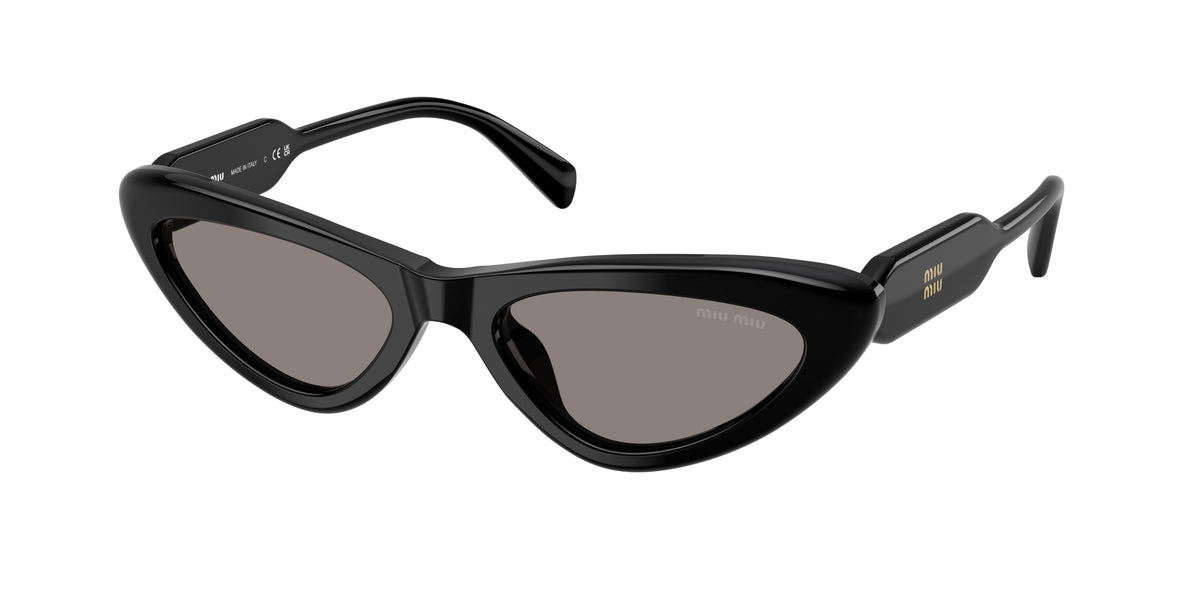 Miu Miu MUB11SU Cat Eye Sunglasses  16K80Q-Black 55-140-19 - Color Map Black