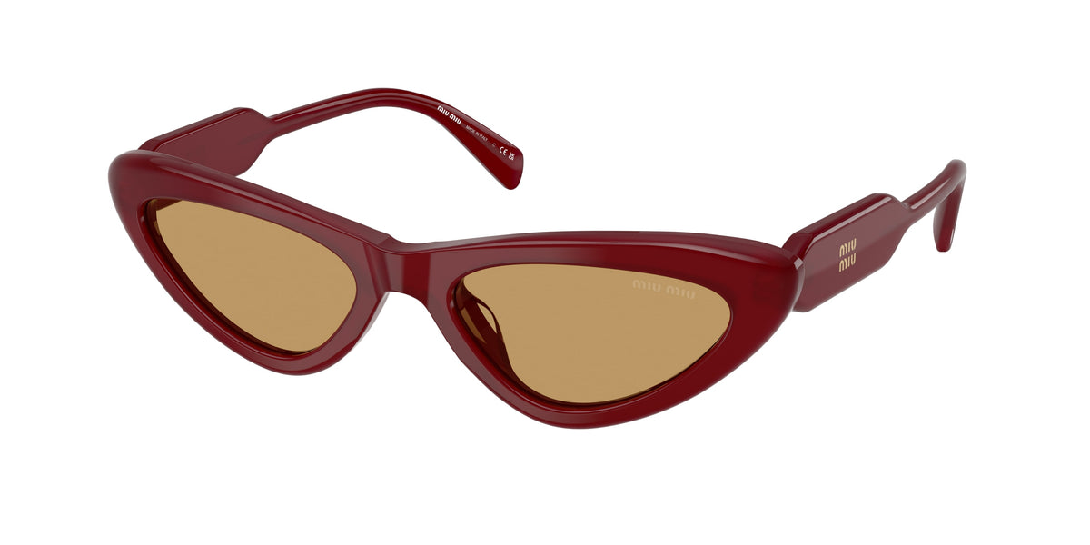Miu Miu MUB11SU Cat Eye Sunglasses  21I10Y-Opal Burgundy 55-140-19 - Color Map Violet