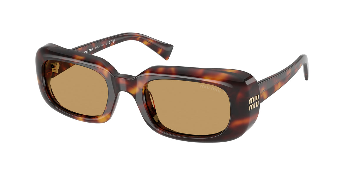 Miu Miu MUB13SF Rectangle Sunglasses  27L10Y-Havana 52-140-22 - Color Map Tortoise