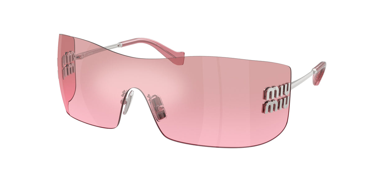 Miu Miu MUB53S Rectangle Sunglasses  1BC70Y-Silver 0-110-144 - Color Map Silver