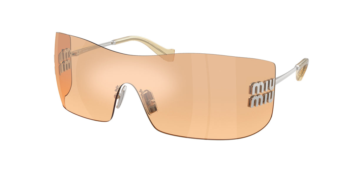 Miu Miu MUB53S Rectangle Sunglasses  1BC80Y-Silver 0-110-144 - Color Map Silver