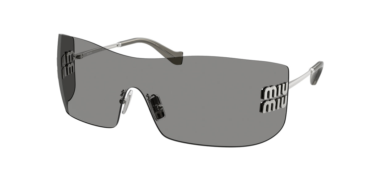 Miu Miu mub53s Rectangle Sunglasses  1BC81A-Silver 0-110-144 - Color Map Silver