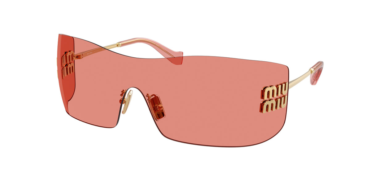 Miu Miu MUB53S Rectangle Sunglasses  5AK20Y-Gold 0-110-144 - Color Map Gold