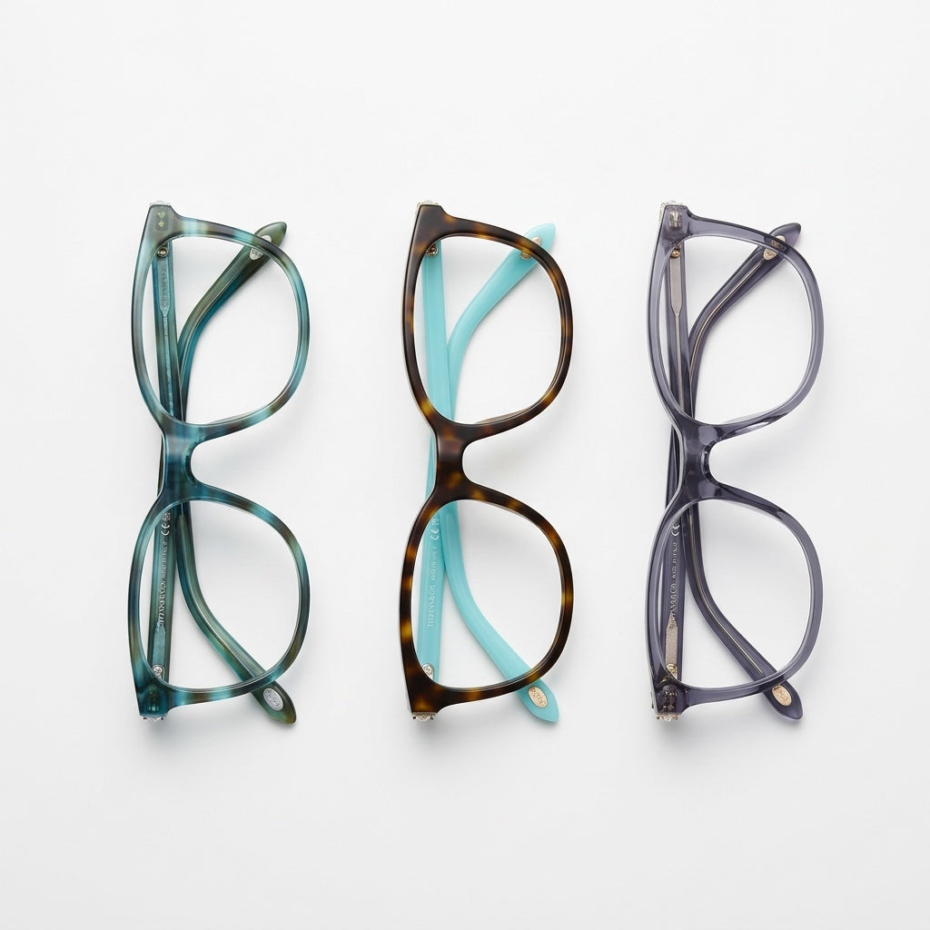 Tiffany TF2109HB Ocean Turquoise, Havana on Tiffany Blue and Crystal Dark Violet comparison