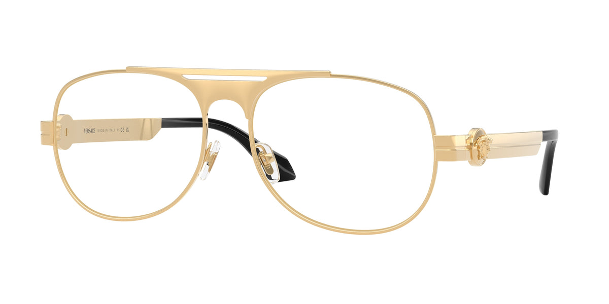 Versace VE1319 Pilot Eyeglasses  1523-Gold Versace 58-145-16 - Color Map Gold