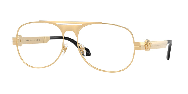 Versace VE1319 Pilot Eyeglasses  1523-Gold Versace 58-145-16 - Color Map Gold