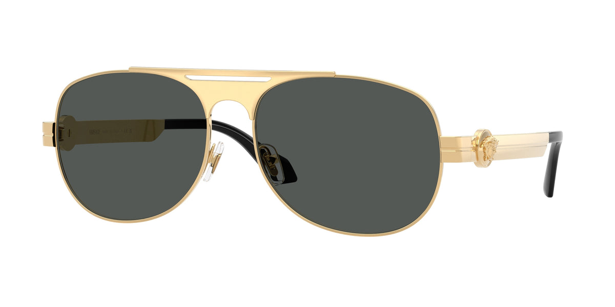 Versace VE2302 Pilot Sunglasses  152387-Gold Versace 60-145-16 - Color Map Gold