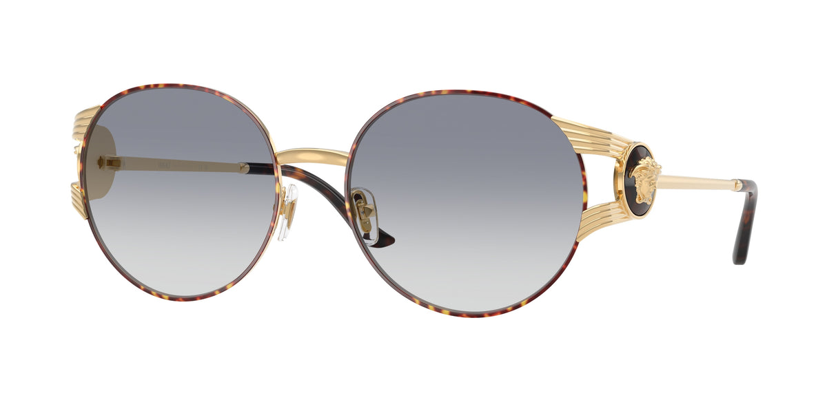 Versace VE2303 Round Sunglasses  152579-Gold Versace/Havana 54-135-18 - Color Map Gold