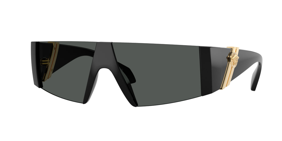 Versace VE4516 Rectangle Sunglasses  GB1/87-Black 0-130-136 - Color Map Black