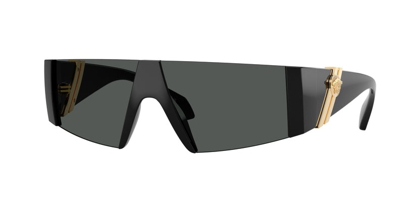 Versace VE4516 Rectangle Sunglasses  GB1/87-Black 0-130-136 - Color Map Black