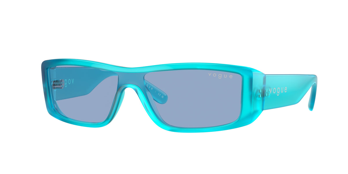 Vogue VO5442SM Rectangle Sunglasses  316972-Opal Light Blue 22-130-122 - Color Map Blue