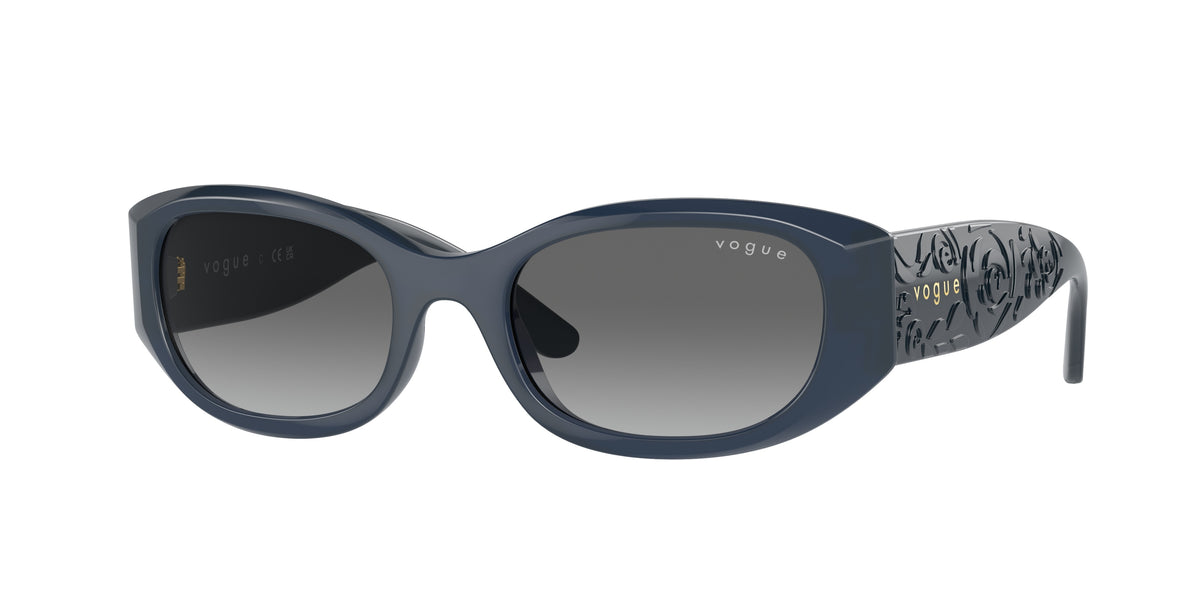 Vogue VO5525S Pillow Sunglasses  309511-Opal Dark Blue 52-135-19 - Color Map Blue