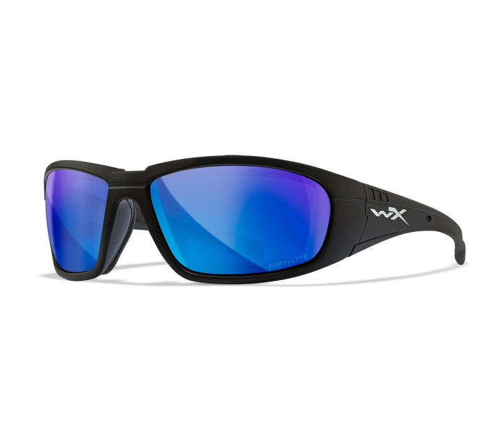 Wiley X WX BOSS Oval Sunglasses  Matte Black 68-18-125