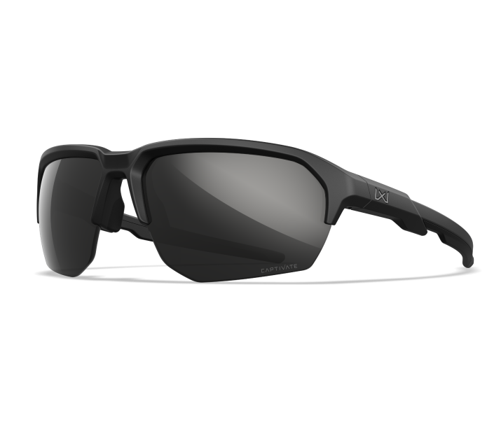 Wiley X WX JAKL Semi Rimless Sunglasses  Matte Black 67-8-132