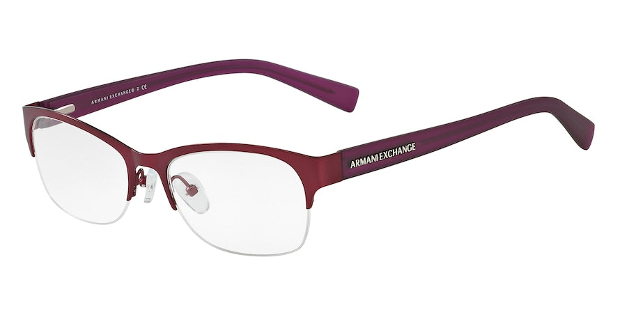 Exchange Armani AX1016 Oval Eyeglasses  6050-SATIN BERRY JAM 53-17-140 - Color Map bordeaux