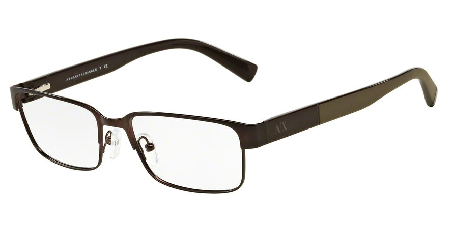 Exchange Armani AX1017 Rectangle Eyeglasses  6083-MATTE BROWN 54-17-140 - Color Map brown