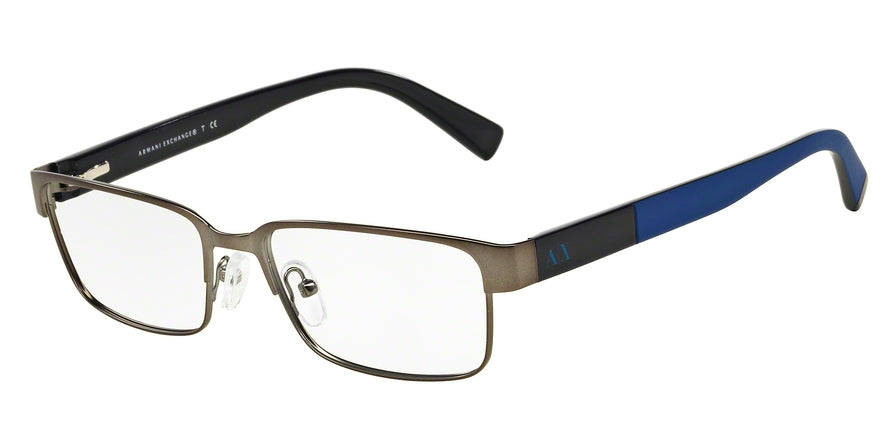 Exchange Armani AX1017 Rectangle Eyeglasses  6084-MATTE GUNMETAL 54-17-140 - Color Map gunmetal