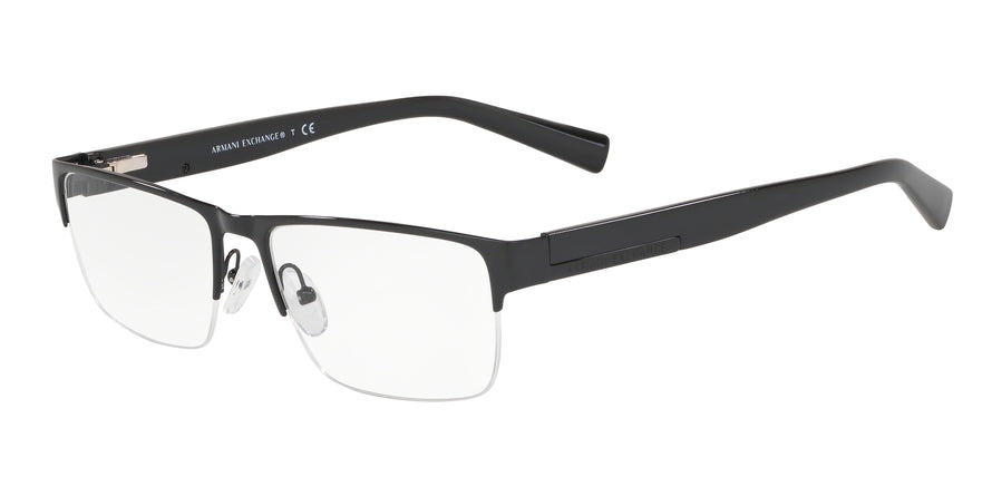 Exchange Armani AX1018 Rectangle Eyeglasses  6000-SHINY BLACK 54-17-140 - Color Map black