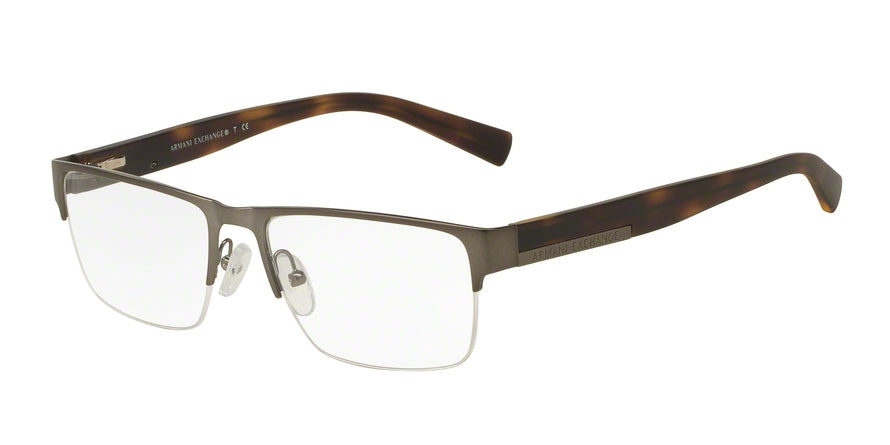 Exchange Armani AX1018 Rectangle Eyeglasses  6017-MATTE GUNMETAL 54-17-140 - Color Map gunmetal