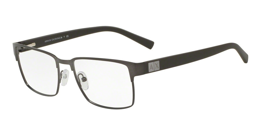 Exchange Armani AX1019 Square Eyeglasses  6089-MATTE GUNMETAL 54-17-140 - Color Map gunmetal