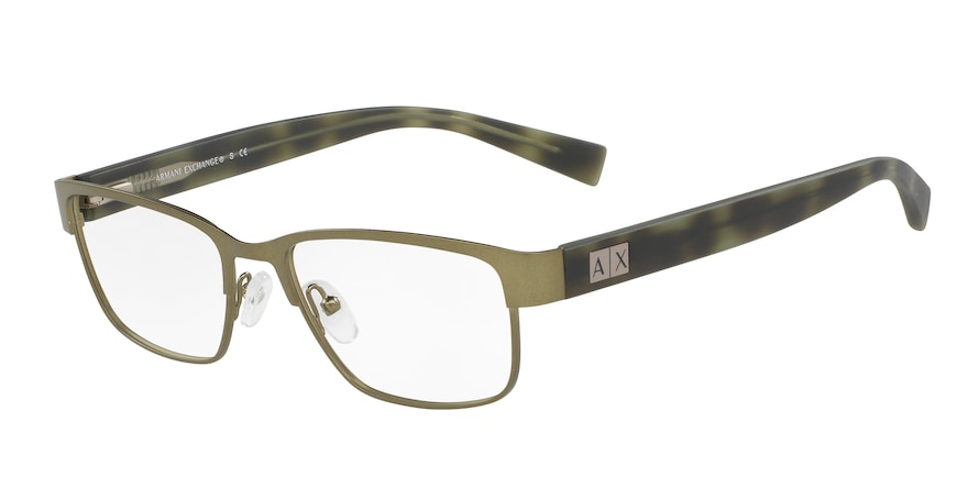 Exchange Armani AX1020 Square Eyeglasses  6092-OLIVE GUNMETAL 54-17-145 - Color Map green