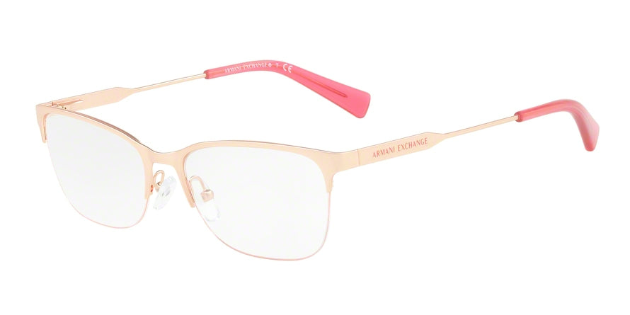 Exchange Armani AX1023 Rectangle Eyeglasses  3167-MATTE ROSE GOLD 53-17-140 - Color Map gold