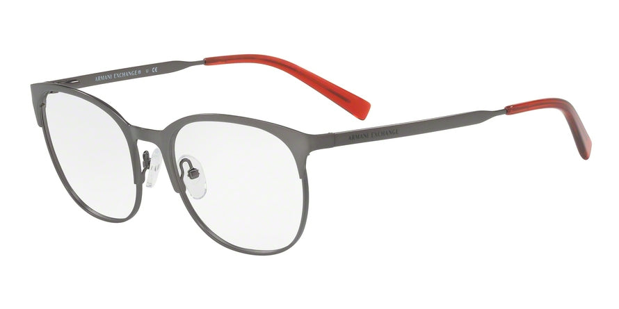 Exchange Armani AX1025 Irregular Eyeglasses  6088-MATTE GUNMETAL 53-18-140 - Color Map gunmetal