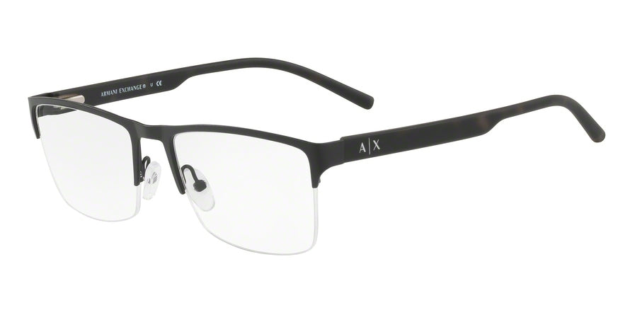 Exchange Armani AX1026 Rectangle Eyeglasses  6063-MATTE BLACK 54-18-140 - Color Map black