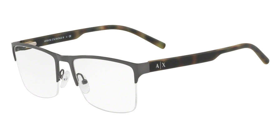Exchange Armani AX1026 Rectangle Eyeglasses  6088-MATTE GUNMETAL 54-18-140 - Color Map gunmetal