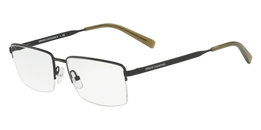 Exchange Armani AX1027 Rectangle Eyeglasses  6063-MATTE BLACK 54-17-140 - Color Map black