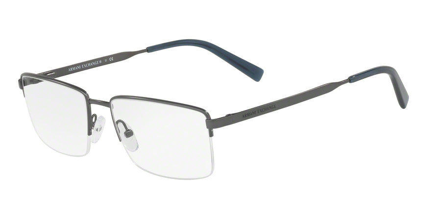 Exchange Armani AX1027 Rectangle Eyeglasses  6088-MATTE GUNMETAL 54-17-140 - Color Map gunmetal