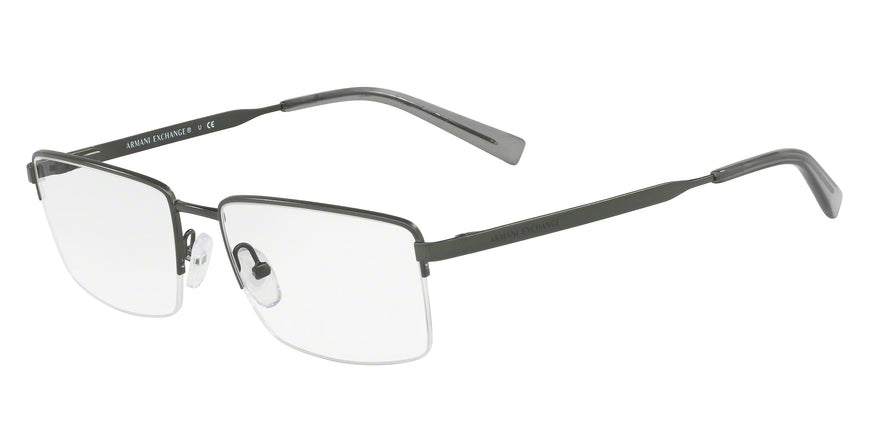 Exchange Armani AX1027 Rectangle Eyeglasses  6101-MATTE OLIVE 54-17-140 - Color Map green