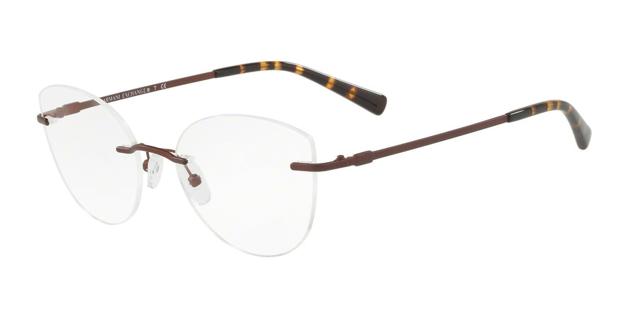 Exchange Armani AX1028 Butterfly Eyeglasses  6001-MATTE BURGUNDY 52-18-140 - Color Map red