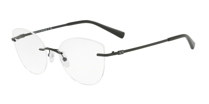 Exchange Armani AX1028 Butterfly Eyeglasses  6063-MATTE BLACK 52-18-140 - Color Map black