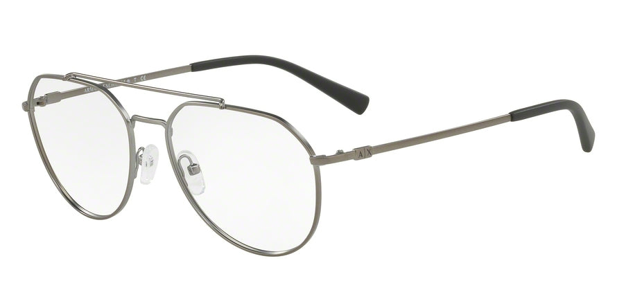 Exchange Armani AX1029 Irregular Eyeglasses  6088-MATTE GUNMETAL 57-17-145 - Color Map gunmetal