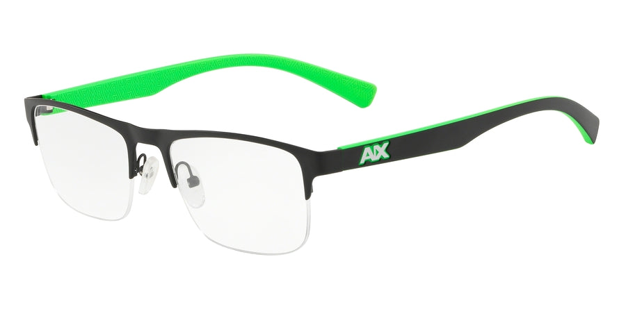 Exchange Armani AX1031 Rectangle Eyeglasses  6063-MATTE BLACK 54-19-145 - Color Map black