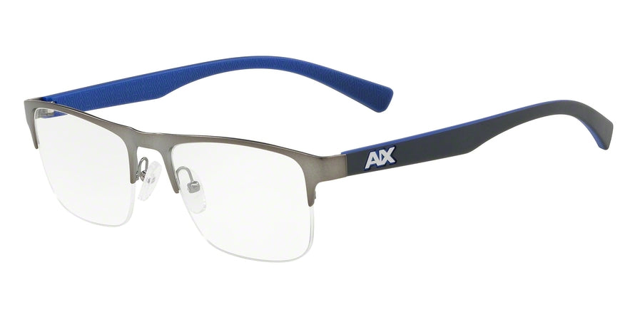Exchange Armani AX1031 Rectangle Eyeglasses  6088-MATTE GUNMETAL 54-19-145 - Color Map gunmetal