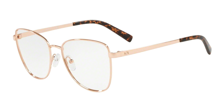 Exchange Armani AX1033 Irregular Eyeglasses  6103-ROSE GOLD 53-16-140 - Color Map pink