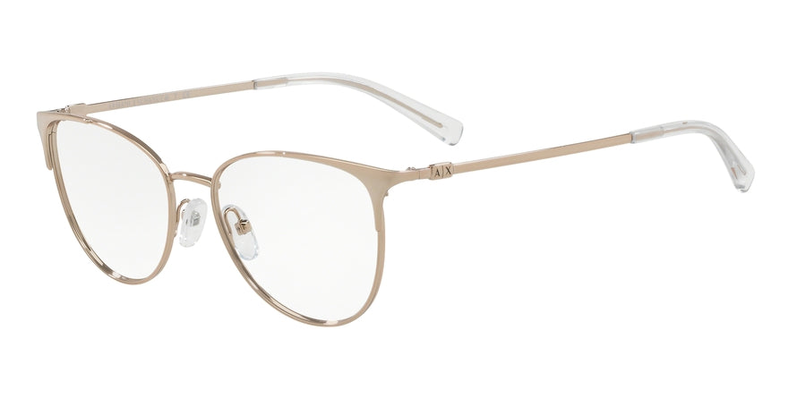 Exchange Armani AX1034 Cat Eye Eyeglasses  6103-SHINY ROSE GOLD 52-16-140 - Color Map bronze/copper