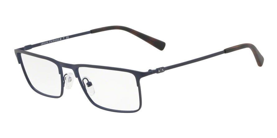 Exchange Armani AX1035 Rectangle Eyeglasses  6111-MATTE BLUE 54-18-140 - Color Map blue