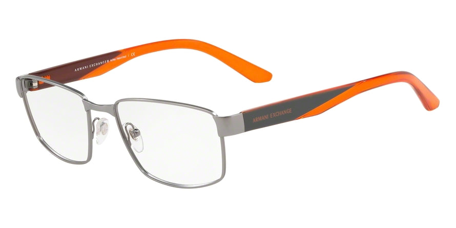 Exchange Armani AX1036 Rectangle Eyeglasses  6088-MATTE GUNMETAL 55-18-145 - Color Map gunmetal